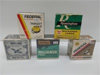 (5) boxes of vintage 12ga shells