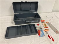 Old Pal tackle box with contents