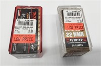 (2) boxes of .22cal ammunition