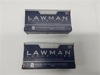 (2) boxes of 40 S&W 165gr TMJ LawMan ammunition