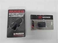 flat with Ruger 10/22 laser and Savage 17HMR clip