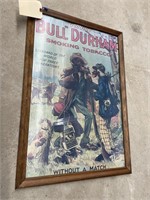 Bull Durham Framed Advertisements under Glass 18 X