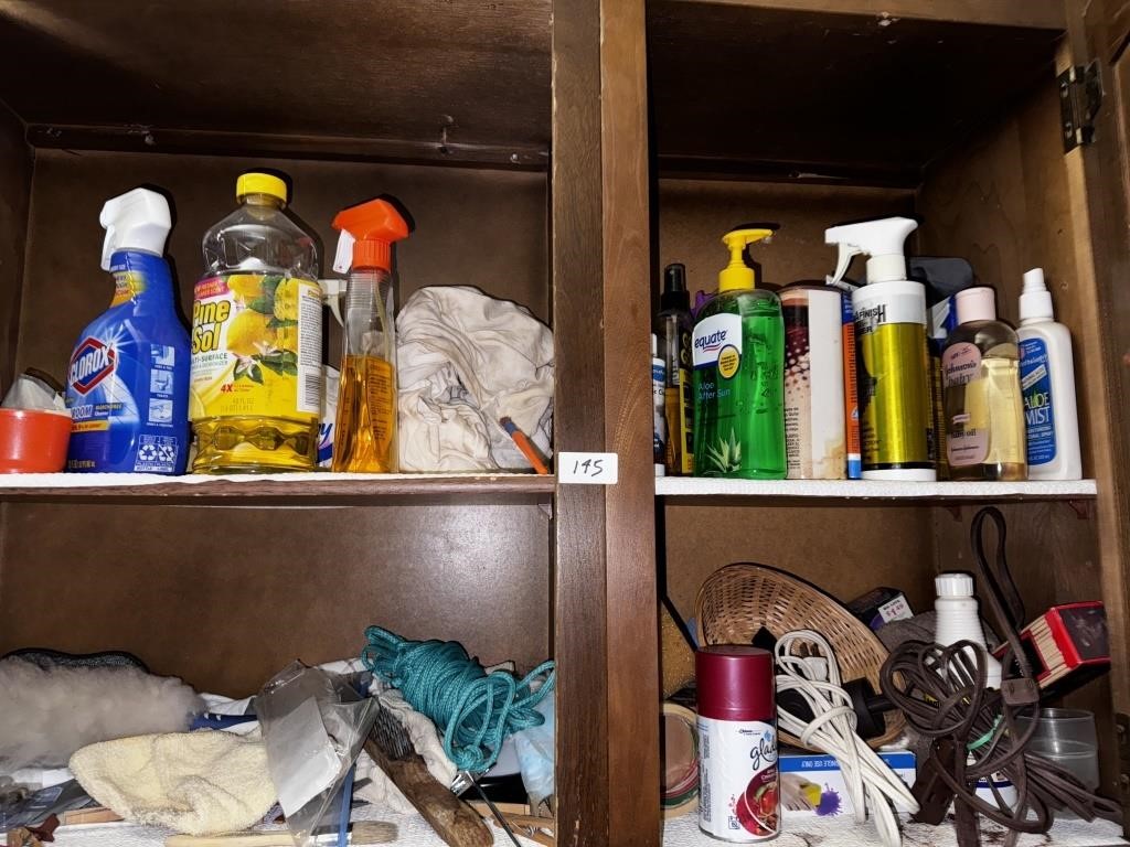 CABINET OF CLEANING SUPPLIES