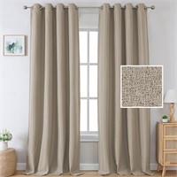 Linen Curtains, Light Taupe 52W x 84L