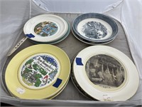 4 piles of China Plates