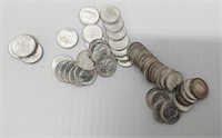 (50) silver Roosevelt dimes