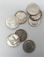 (8) silver half dollars (90%)