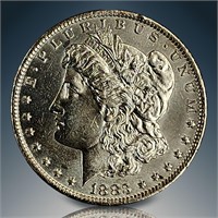1883 O Morgan Silver Dollar Ungraded Mostly Pristi