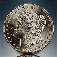 1885 Morgan Silver Dollar Ungraded Mostly Pristine