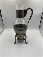 Vintage Silver Plated - Glass Coffee Tea Carafe