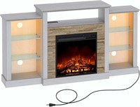 Rolanstar Fireplace TV Stand with LED Lights