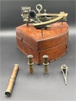 19th Century F.W. Lincoln Jr & Co Brass Sextant
