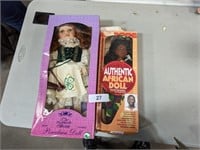 Porcelain Doll & Authentic African Doll
