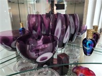 Assorted Purple Glassware
