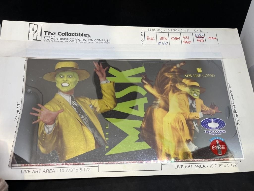 Jim Carey The Mask Transparent CocaCola Rare