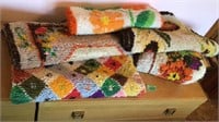 5 latch hook rugs- various sizes.