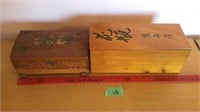 Two wooden boxes