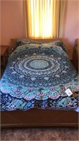 Full size bedding set with electric heating pad