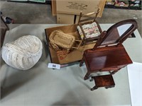 Wood & Wicker Dollhouse Furniture