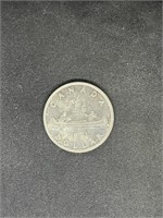 Canadian Silver Dollar 1953 Flat Edge