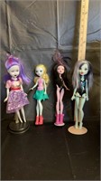 Monster High Collection Dolls Qty 4