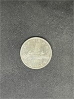 Canadian Silver Dollar  1957 1 Water Line