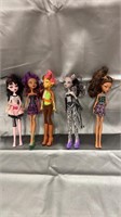 5 monster high dolls loose