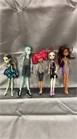 5 monster high dolls loose