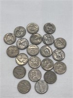 Jefferson Nickels Approx 25 1970's