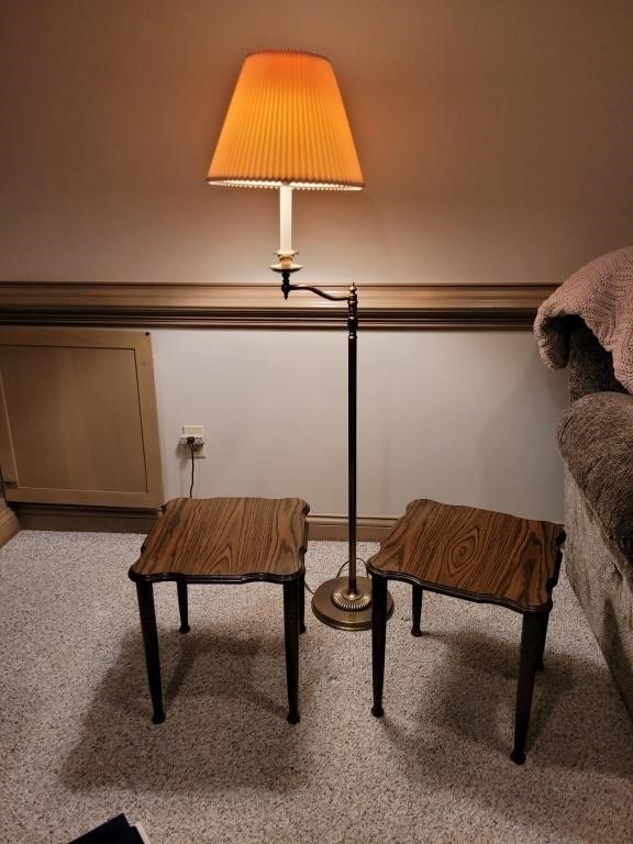Nesting Tables and Floor Lamp