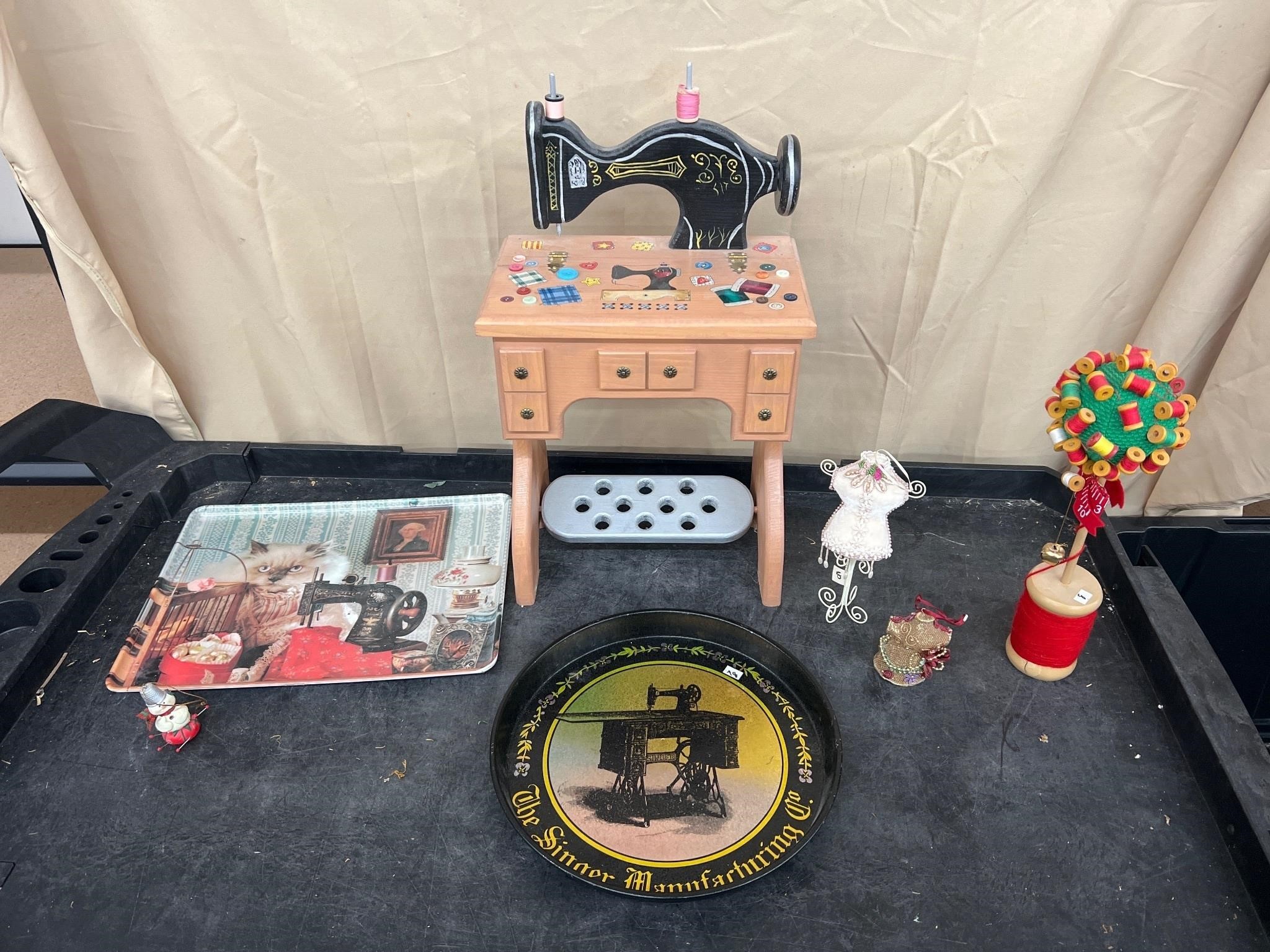 Doll Sewing Table & Seamstress Decor