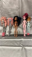 5 monster high dolls