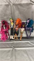 5 monster high dolls