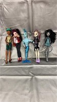 5 monster high dolls