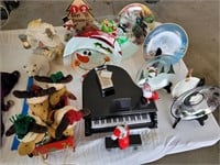 Santa "Into the Wind" Figurine, Plates, Musical