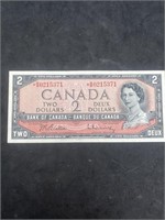 Bank of Canada 1954 $2 Two Dollars