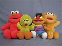 4 Vintage Sesame Street Stuffed Plushie Animals