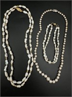 14k gold pearls lot
