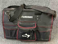 Husky Black Nylon tool bag, stone hammer,