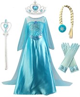 NEW $40 S Princess Elsa Anna Cosplay Costume 5 Pcs