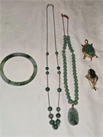 Lot of Jade & Jade Like Jewelry