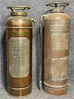 (2) Copper Fire Extinguishers (1 is missing hose)