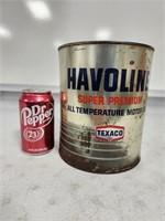 1960s One Gallon Havoline Oil Can