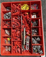 (3) plastic containers of sorted screws;