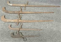 (5) antique beam scales - NO weights