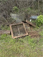 Large Pile of Cast Iron Drainage Grates