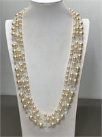 SIGNED KENNETH LANE TRIPLE STRAND NECKLACE