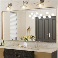 LOAAO 72”X36” Gold Bathroom Mirror