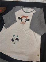 Cute Cow T-shirt, Earrings & Ring