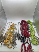 BEADED NECKLACE LOT OF 8